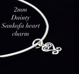 Charm bracelet, God first, Gye Nyame dainty charm, adjustable charm bracelet