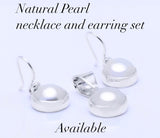 Pearl earrings, white,cream color drops, real, freshwater, set in silver, wedding or everyday jewelry, holiday gift for her