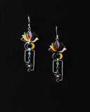 Sterling Silver Chakra Earrings: Lotus Flower Yoga Jewelry