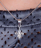 Handmade Sterling Silver Fleur de Lis Necklace: New Orleans Jewelry
