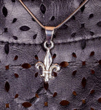 Handmade Sterling Silver Fleur de Lis Necklace: New Orleans Jewelry
