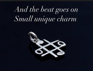 Unique Music charm, tick tack toe, jewelry for rebirth, Chester Allen, graduation gift, hashtag symbol, breast cancer survivor