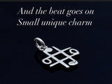 Unique Music charm, tick tack toe, jewelry for rebirth, Chester Allen, graduation gift, hashtag symbol, breast cancer survivor