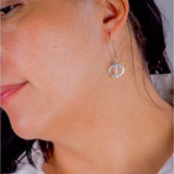 Silver drop earrings, meaningful jewelry, Ghana and Akan culture, Adinkra symbol, Wawa Aba, gift for toughness, recovery, strength
