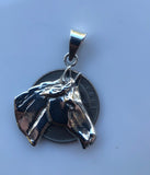 Horse necklace, Sterling silver horse head pendant, womens equestrian jewelry, mens rancher gift