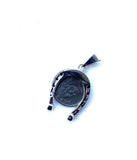 Sterling Silver Horseshoe Necklace: Good Luck Equestrian Jewelry Chinese Year of the horse