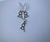 Serotonin Molecule earring and necklace set science gift great for science gift handmade Sterling silver