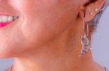 Serotonin Molecule  earring, science gift