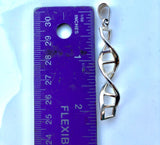 Sterling Silver DNA Double Helix Pendant: Handmade Science Necklace