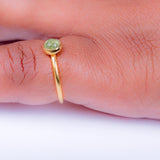 Gold peridot ring, Mothers Day Gift for her, handmade minimalist jewelry