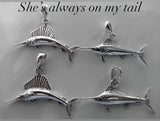 Shark necklace, sterling silver, handmade nautical jewelry gift