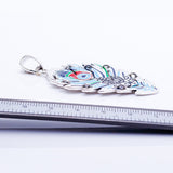 Unique Tribal Necklace, fusion of culture and color, Oshun veve jewelry, Colorful enamel peacock for beauty