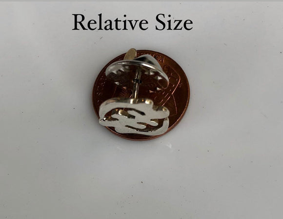Gye Nyame tie tack,  Sterling silver pin, Adinkra symbol, handmade gift for him or her,African,Cultural conscious jewelry