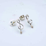 Treble clef earrings, music jewelry gift
