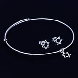 Shana tova, Star of David stud earrings, Hanukkah earrings