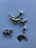 Horse necklace, Sterling silver racing horse pendant, womens equestrian jewelry, mens rancher gift Chinese Year of the horse