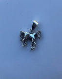 Horse necklace, Sterling silver racing horse pendant, womens equestrian jewelry, mens rancher gift