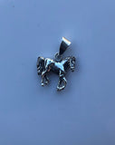 Silver Horseshoe necklace, good luck gift, Sterling silver racing horse pendant, womens equestrian jewelry, mens rancher gift