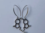 Serotonin Molecule earring and necklace set science gift great for science gift handmade Sterling silver