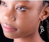 Serotonin Molecule  earring, science gift