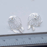 Dream Catcher screw back earrings, sleep well gift