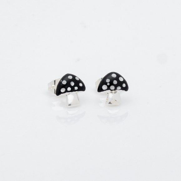 Mushroom stud earrings, Spring gift for her