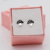 Mushroom stud earrings, Spring gift for her