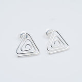 Cool square cube earrings, sterling silver post, cube represents the truth
