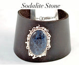 Music themed Gift, Wide Leather Bracelet, Calming, gift for expression
