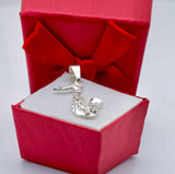 Saxophonist gift, Sterling silver saxophone necklace