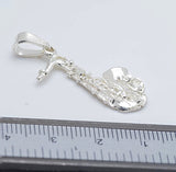 Saxophonist gift, Sterling silver saxophone necklace