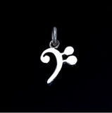 Bass Clef Charm: Dainty Music Jewelry, Jazz Bass Gift