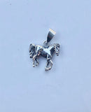 Horse necklace, Sterling silver horse pendant, womens equestrian jewelry, mens rancher gift