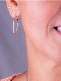 Silver Hoop earrings, Round 1 inch diameter Earrings with lever back closure