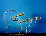 Trombone DNA Sculpture: Handmade Musician Gift, New Orleans Art
