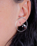 Modern Geometric Triangle Ear Jacket Post Earrings: Artsy Design