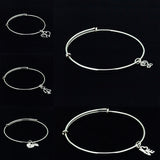 Sterling Silver Heart Charm Bracelet: Key to My Heart