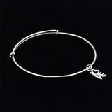 Heart charm bracelet, sterling silver hearts intertwined, minimalist jewelry, Mothers day gift for her