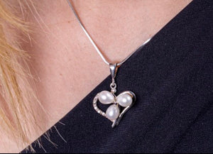 Cluster Pearl Necklace, Gift of Love, for bridal party gift, wedding or any Special occasion