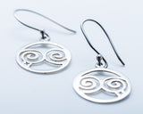 Sterling silver earrings, sacred geometric jewelry, gift for her