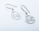 Sterling silver earrings, sacred geometric jewelry, gift for her