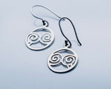 Sterling silver earrings, sacred geometric jewelry, gift for her