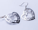 Unique Heart earrings, your heart in mine, sacred geometry, heart jewelry, Mothers day gift