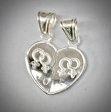 Male Female symbol earrings, Gender fluidity, CIS stud earrings, small silver earring