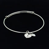 Sterling Silver Heart Charm Bracelet: Key to My Heart
