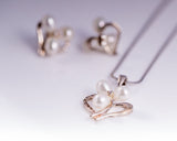 Cluster Pearl Jewelry Set, Gift of Love, for bridal gift, wedding or any Special occasion