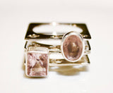 Amethyst Square Ring: February Birthstone Stackable Band
