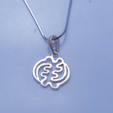 Sterling Silver Gye Nyame Jewelry Set: Adinkra Pendant Necklace & Earrings