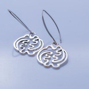 Gye Nyame Dangle Earrings(Except God I Fear None) Handmade Adinkra jewelry Sterling silver Earrings