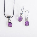 Amethyst Necklace and Earrings Set: February Birthstone Jewelry